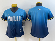 Cheap Women's Philadelphia Phillies Blank Blue 2024 City Cool Base Stitched Jersey