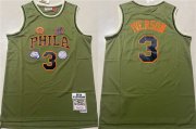 Cheap Men's Philadelphia 76ers #3 Allen Iverson Green 1997-98 Throwback Stitched basketball Jersey