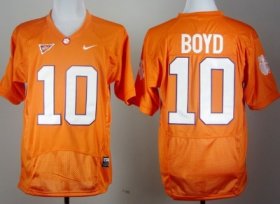 Wholesale Cheap Clemson Tigers #10 Tajh Boyd Orange Pro Combat Jersey