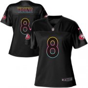 Wholesale Cheap Nike 49ers #8 Steve Young Black Women's NFL Fashion Game Jersey