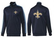 Wholesale Cheap NFL New Orleans Saints Team Logo Jacket Dark Blue_2