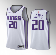 Wholesale Cheap Men's Sacramento Kings #20 Colby Jones White 2023 Draft Association Edition Stitched Jersey