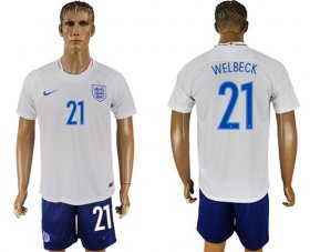Wholesale Cheap England #21 Welbeck Home Soccer Country Jersey