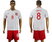 Wholesale Cheap Poland #8 Linetty Home Soccer Country Jersey