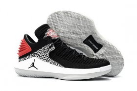 Wholesale Cheap Air Jordan 32 XXXI Low Shoes Black/Red-White-Gray Cement