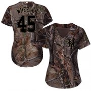 Wholesale Cheap Mets #45 Zack Wheeler Camo Realtree Collection Cool Base Women's Stitched MLB Jersey