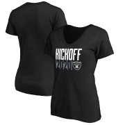 Wholesale Cheap Las Vegas Raiders Fanatics Branded Women's Kickoff 2020 V-Neck T-Shirt Black