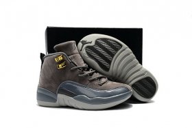 Wholesale Cheap Kids\' Air Jordan 12 Shoes Cool Grey/Gold