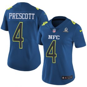 Wholesale Cheap Nike Cowboys #4 Dak Prescott Navy Women\'s Stitched NFL Limited NFC 2017 Pro Bowl Jersey