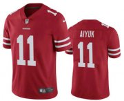 Wholesale Cheap Youth San Francisco 49ers #11 Brandon Aiyuk Red 2020 Vapor Untouchable Stitched NFL Nike Limited Jersey