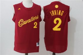 Wholesale Cheap Men\'s Cleveland Cavaliers #2 Kyrie Irving adidas Burgundy Red 2016 Christmas Day Stitched NBA Swingman Jersey