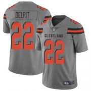 Wholesale Cheap Nike Browns #22 Grant Delpit Gray Men's Stitched NFL Limited Inverted Legend Jersey