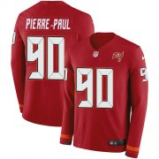 Wholesale Cheap Nike Buccaneers #90 Jason Pierre-Paul Red Team Color Men's Stitched NFL Limited Therma Long Sleeve Jersey