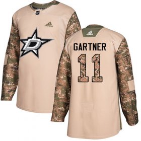 Wholesale Cheap Adidas Stars #11 Mike Gartner Camo Authentic 2017 Veterans Day Stitched NHL Jersey