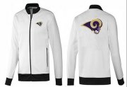 Wholesale Cheap NFL Los Angeles Rams Team Logo Jacket White_1