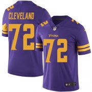 Wholesale Cheap Nike Vikings #72 Ezra Cleveland Purple Men's Stitched NFL Limited Rush Jersey
