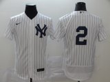 Wholesale Cheap New York Yankees #2 Derek Jeter Men's Nike White Navy Home 2020 Authentic Player MLB Jersey