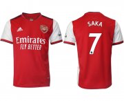 Wholesale Cheap Men 2021-2022 Club Arsenal home aaa version red 7 Soccer Jersey