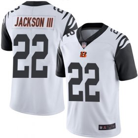 Wholesale Cheap Nike Bengals #22 William Jackson III White Men\'s Stitched NFL Limited Rush Jersey