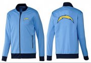 Wholesale Cheap NFL Los Angeles Chargers Team Logo Jacket Light Blue_1