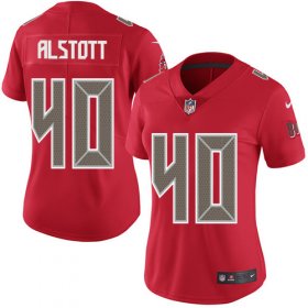 Wholesale Cheap Nike Buccaneers #40 Mike Alstott Red Women\'s Stitched NFL Limited Rush Jersey