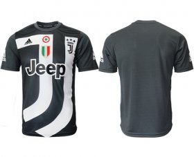 Wholesale Cheap Juventus Blank Black Training Soccer Club Jersey