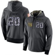 Wholesale Cheap NFL Men's Nike New York Giants #20 Janoris Jenkins Stitched Black Anthracite Salute to Service Player Performance Hoodie