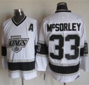 Wholesale Cheap Kings #33 Marty Mcsorley White CCM Throwback Stitched NHL Jersey