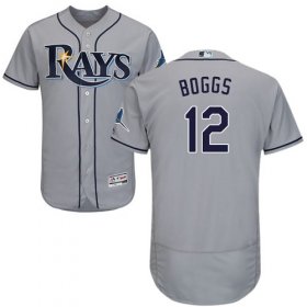 Wholesale Cheap Rays #12 Wade Boggs Grey Flexbase Authentic Collection Stitched MLB Jersey