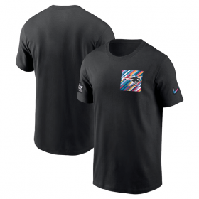 Wholesale Cheap Men\'s New England Patriots Black 2023 Crucial Catch Sideline Tri-Blend T-Shirt