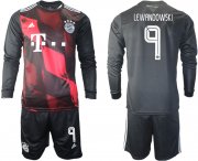 Wholesale Cheap 2021 Men Bayern Munchen away long sleeves 9 soccer jerseys