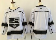 Wholesale Cheap Adidas Kings Blank White Road Authentic Stitched NHL Jersey