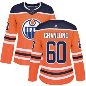 Wholesale Cheap Adidas Oilers #60 Markus Granlund Orange Home Authentic Women\'s Stitched NHL Jersey