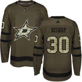 Wholesale Cheap Adidas Stars #30 Ben Bishop Green Salute to Service Youth Stitched NHL Jersey