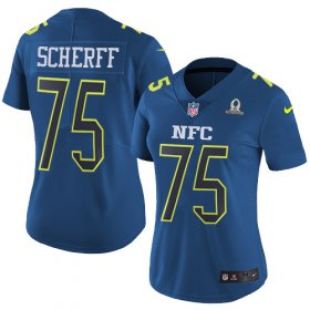 Wholesale Cheap Nike Redskins #75 Brandon Scherff Navy Women\'s Stitched NFL Limited NFC 2017 Pro Bowl Jersey