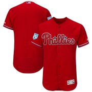 Wholesale Cheap Phillies Blank Red 2019 Spring Training Flex Base Stitched MLB Jersey