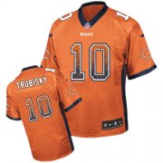 Wholesale Cheap Nike Bears #10 Mitchell Trubisky Orange Alternate Men's Stitched NFL Elite Drift Fashion Jersey