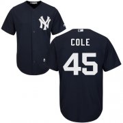Wholesale Cheap Yankees #45 Gerrit Cole Navy Blue New Cool Base Stitched Youth MLB Jersey