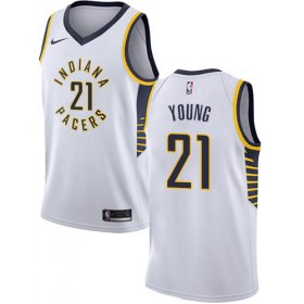 Wholesale Cheap Nike Pacers #21 Thaddeus Young White NBA Swingman Association Edition Jersey