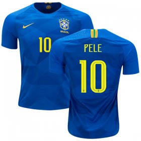 Wholesale Cheap Brazil #10 Pele Away Soccer Country Jersey