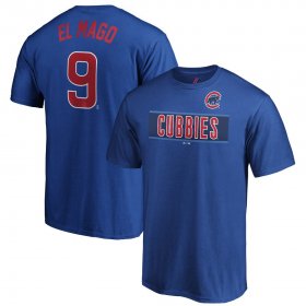 Wholesale Cheap Chicago Cubs #9 Javier Baez El Mago Majestic 2019 MLB Little League Classic Name & Number T-Shirt Royal