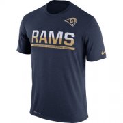 Wholesale Cheap Men's Los Angeles Rams Nike Practice Legend Performance T-Shirt Navy