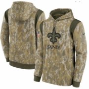 Wholesale Cheap Men New Orleans Saints Nike Camo 2021 Salute To Service Therma Performance Pullover Hoodie