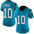 Wholesale Cheap Nike Panthers #10 Curtis Samuel Blue Women's Stitched NFL Limited Rush Jersey