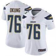 Wholesale Cheap Nike Chargers #76 Russell Okung White Women's Stitched NFL Vapor Untouchable Limited Jersey
