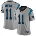 Wholesale Cheap Nike Panthers #11 Robby Anderson Silver Men's Stitched NFL Limited Inverted Legend Jersey