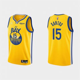 Wholesale Cheap Men\'s Golden State Warriors #15 Gui Santos 2022 Yellow Stitched Basketball Jersey