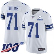 Wholesale Cheap Nike Cowboys #71 La'el Collins White Men's Stitched With Established In 1960 Patch NFL 100th Season Vapor Untouchable Limited Jersey