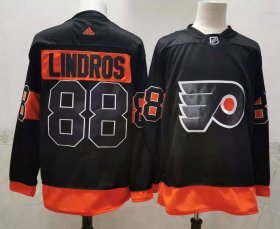 Wholesale Cheap Men\'s Philadelphia Flyers #88 Eric Lindros Black Adidas 2020-21 Stitched NHL Jersey