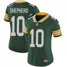 Wholesale Cheap Nike Packers #10 Darrius Shepherd Green Team Color Women\'s Stitched NFL Vapor Untouchable Limited Jersey